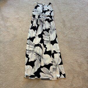 NWT White House Black Market Black & White Maxi Sleeveless Dress
